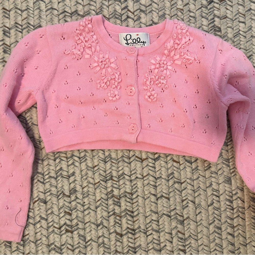 Lily Pulitzer 2T Cropped Cardigan (Pink)
